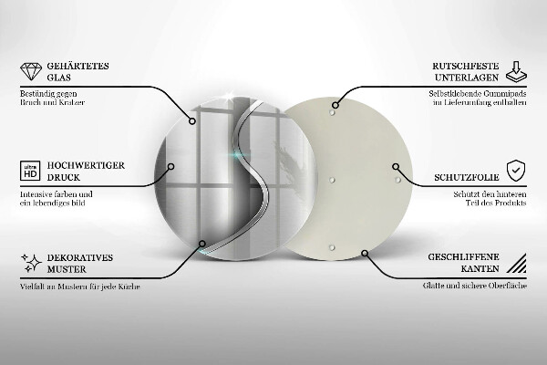 Kuchynská doska veľká zo skla Abstraktný strieborný kov