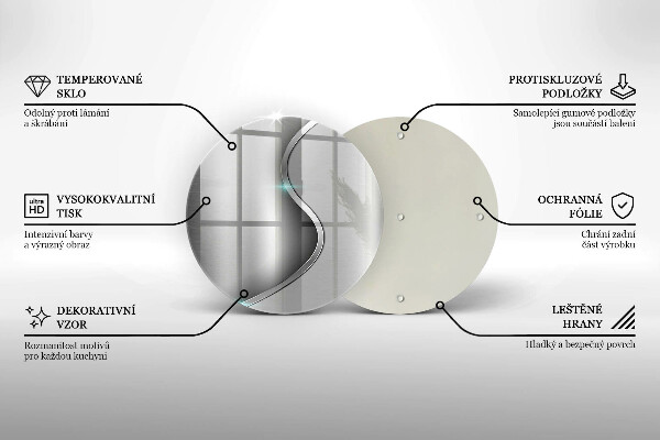 Kuchynská doska veľká zo skla Abstraktný strieborný kov