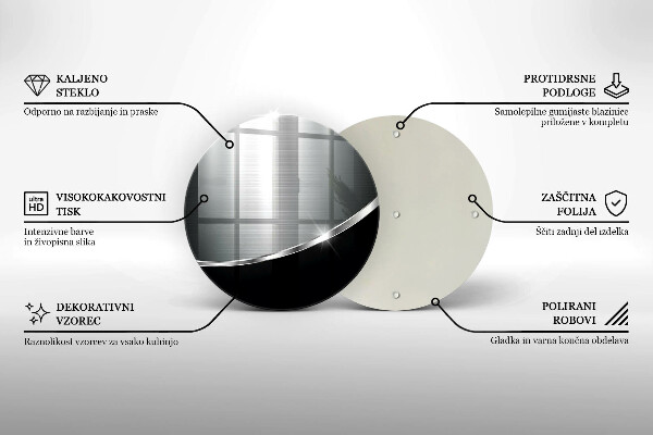 Kuchynská doska veľká zo skla Abstrakcia s kovom