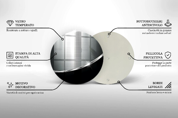Kuchynská doska veľká zo skla Abstrakcia s kovom