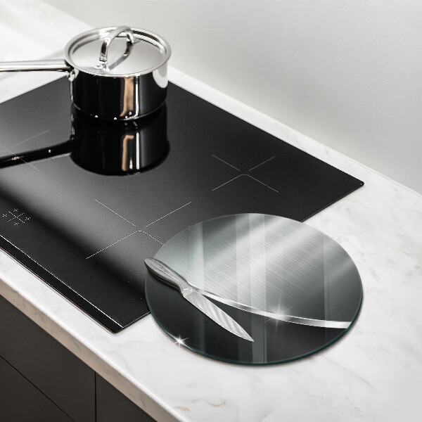 Kuchynská doska veľká zo skla Abstrakcia s kovom