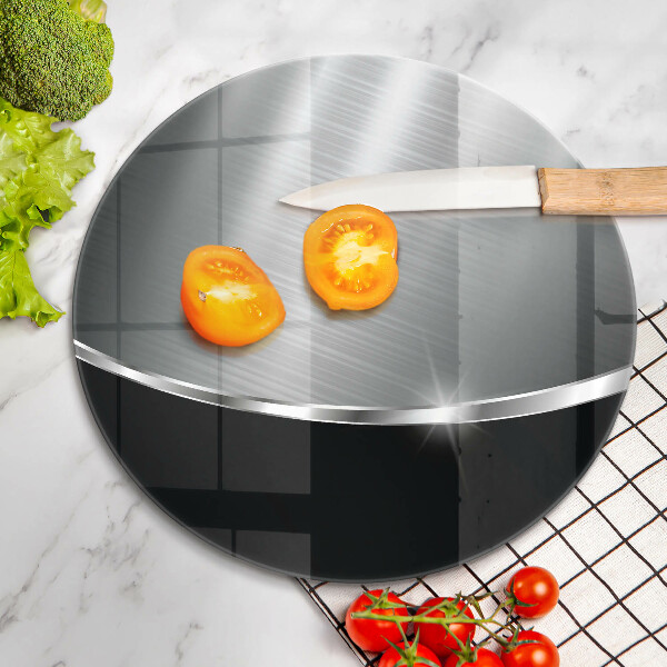 Kuchynská doska veľká zo skla Abstrakcia s kovom