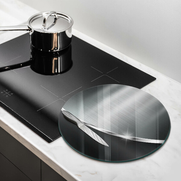 Kuchynská doska veľká zo skla Abstrakcia s kovom