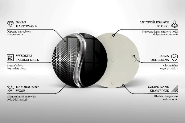Kuchynská doska veľká zo skla Kovová konštrukcia
