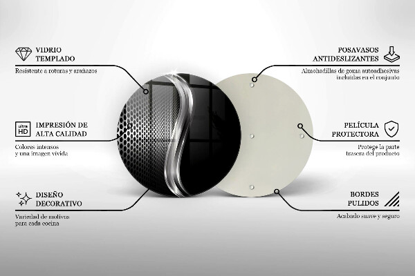 Kuchynská doska veľká zo skla Kovová konštrukcia