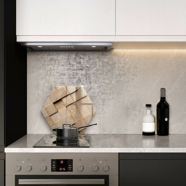 Kuchynská doska zo skla Drevené štvorce