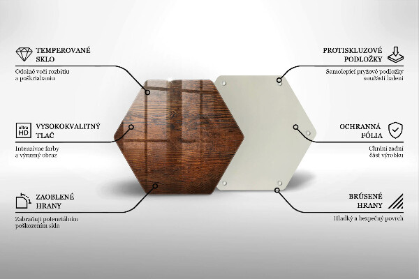 Kuchynská doska zo skla Doska z tmavého dreva