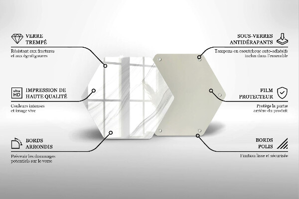 Kuchynská doska zo skla Jemný mramor