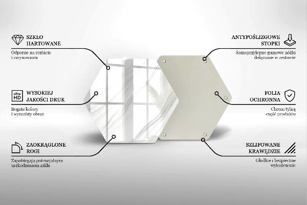 Kuchynská doska zo skla Jemný mramor