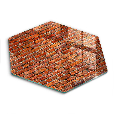 Kuchynská doska veľká zo skla Stena z tehlovej steny