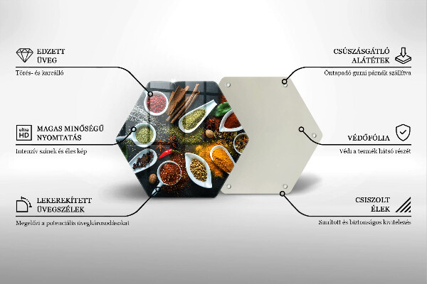 Kuchynská doska zo skla Kuchynské korenie