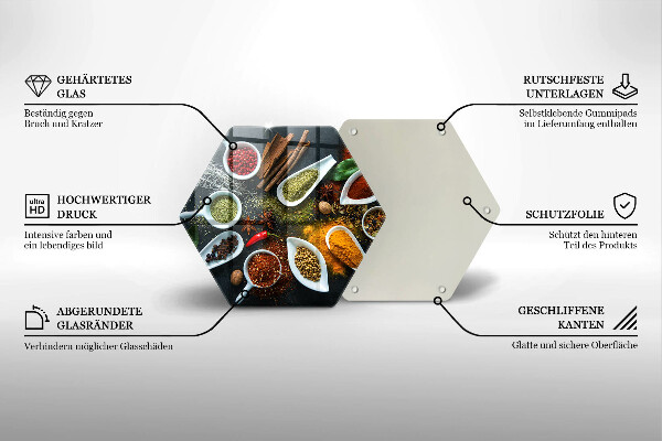 Kuchynská doska zo skla Kuchynské korenie