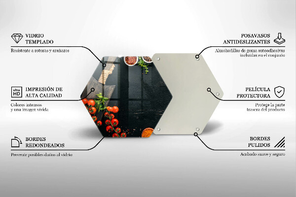 Kuchynská doska veľká zo skla Cherry paradajky