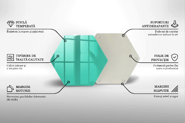 Kuchynská doska veľká zo skla Zelená farba