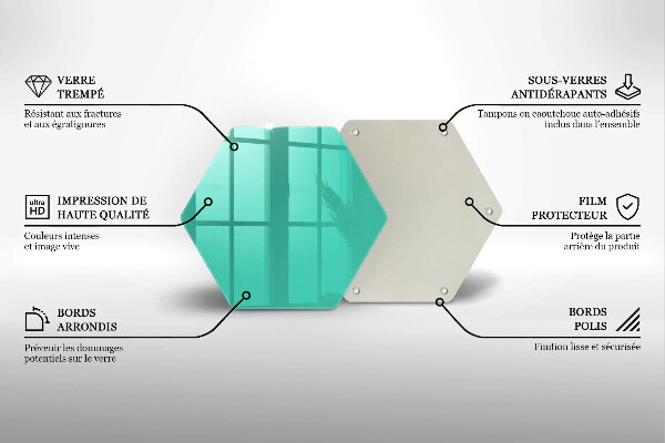 Kuchynská doska veľká zo skla Zelená farba