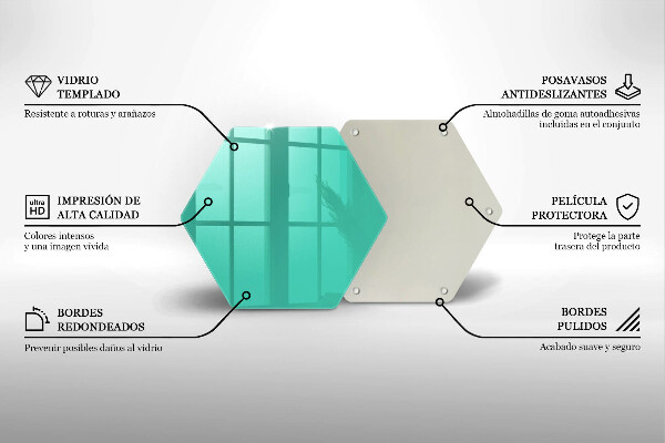 Kuchynská doska veľká zo skla Zelená farba