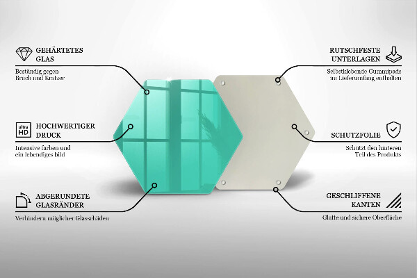 Kuchynská doska veľká zo skla Zelená farba