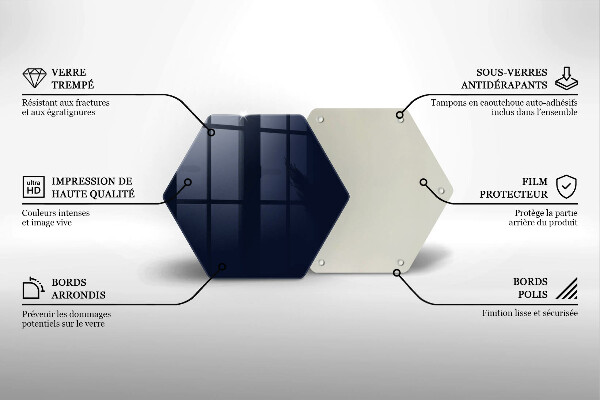Kuchynská doska veľká zo skla námornícka modrá