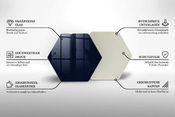 Kuchynská doska veľká zo skla námornícka modrá