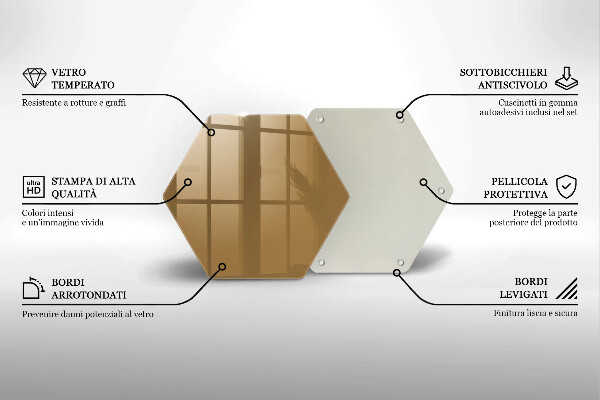 Kuchynská doska veľká zo skla Farba béžová