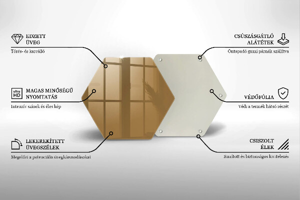 Kuchynská doska veľká zo skla Farba béžová