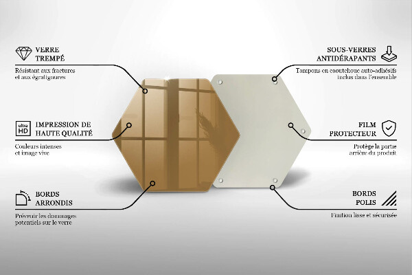 Kuchynská doska veľká zo skla Farba béžová