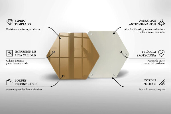 Kuchynská doska veľká zo skla Farba béžová