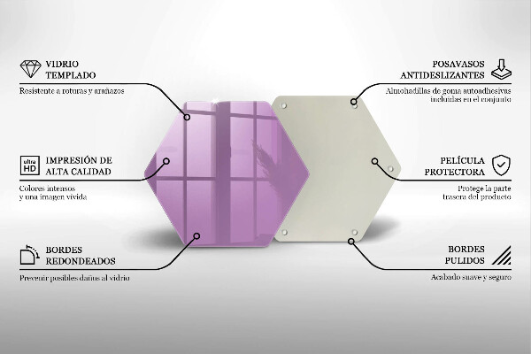 Kuchynská doska veľká zo skla Fialová farba