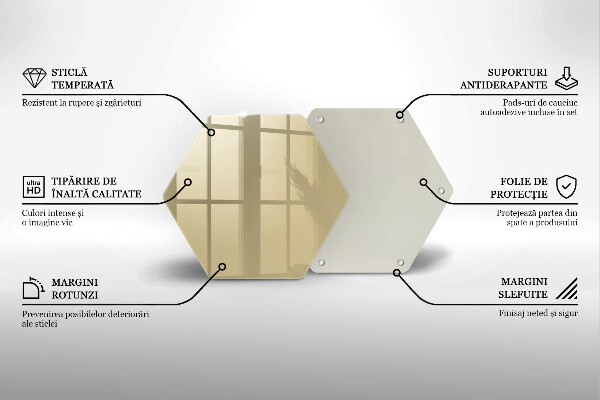 Kuchynská doska veľká zo skla Farba béžová