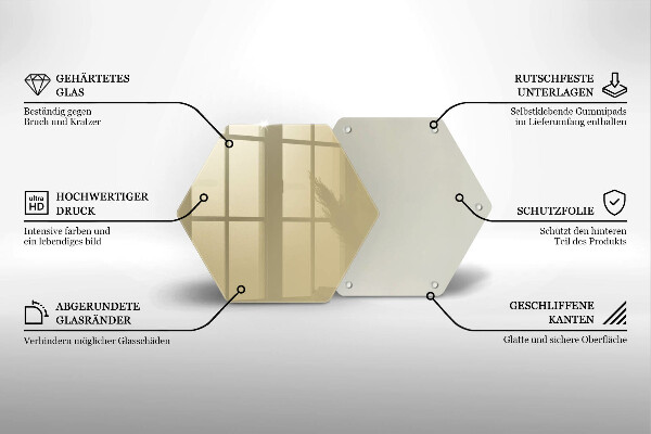 Kuchynská doska veľká zo skla Farba béžová