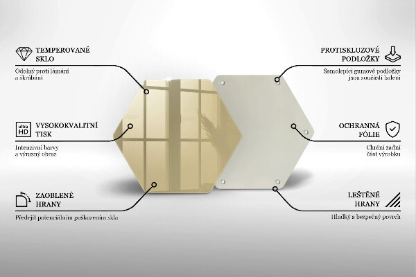 Kuchynská doska veľká zo skla Farba béžová