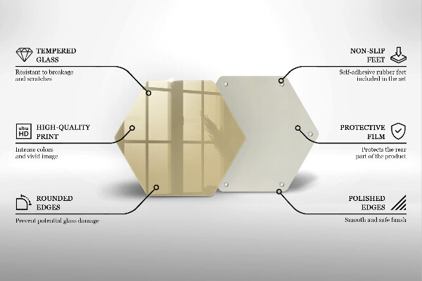 Kuchynská doska veľká zo skla Farba béžová