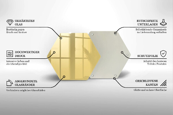 Kuchynská doska veľká zo skla žltá