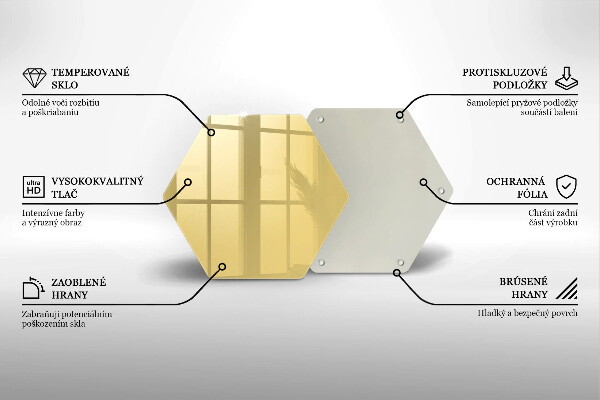 Kuchynská doska veľká zo skla žltá