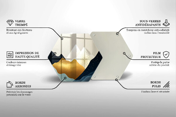 Kuchynská doska zo skla Abstraktné hory