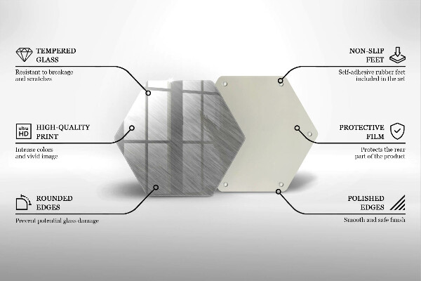 Kuchynská doska veľká zo skla Kovové textúry pozadia