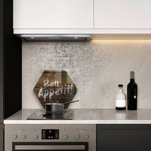 Kuchynská doska veľká zo skla Nápisové tabule Bon Appetit