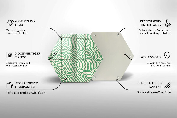 Kuchynská doska veľká zo skla Abstraktné línie