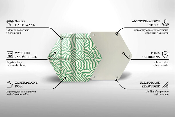 Kuchynská doska veľká zo skla Abstraktné línie