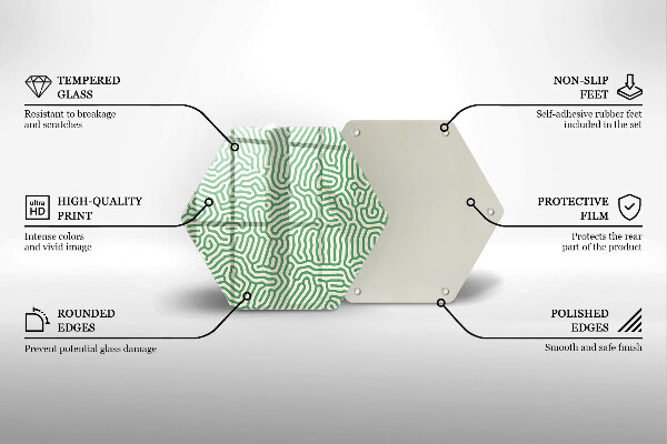 Kuchynská doska veľká zo skla Abstraktné línie