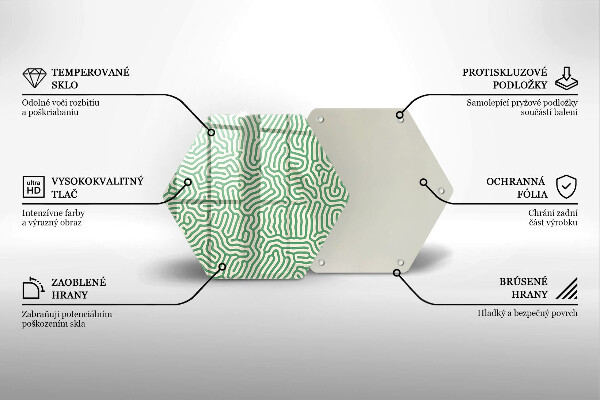 Kuchynská doska veľká zo skla Abstraktné línie
