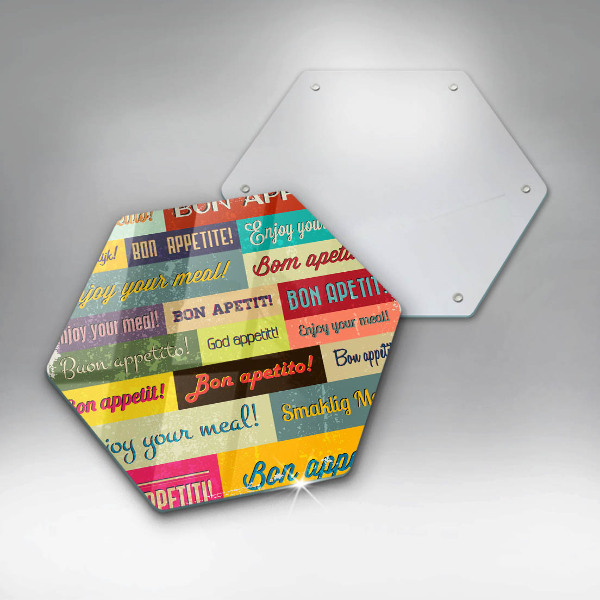 Kuchynská doska veľká zo skla Titulky Jazyky dobrej chuti