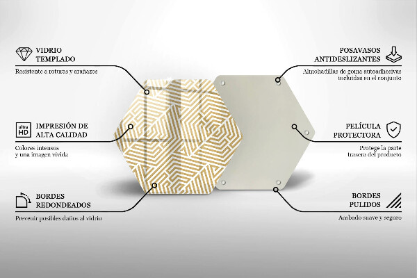 Kuchynská doska veľká zo skla Geometrické čiary