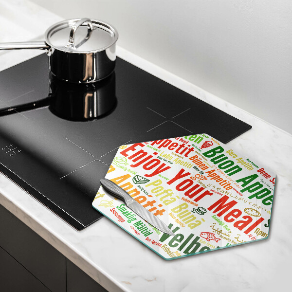 Kuchynská doska zo skla Titulky Jazyky dobrej chuti