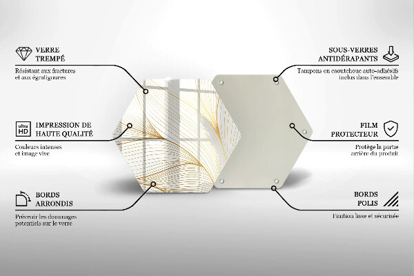 Kuchynská doska veľká zo skla Vzor moderných línií