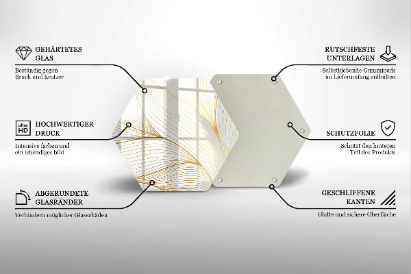 Kuchynská doska veľká zo skla Vzor moderných línií