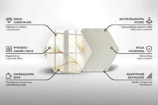 Kuchynská doska veľká zo skla Vzor moderných línií