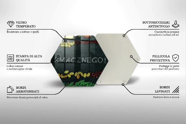 Kuchynská doska veľká zo skla Nápis Dobrú chuť!