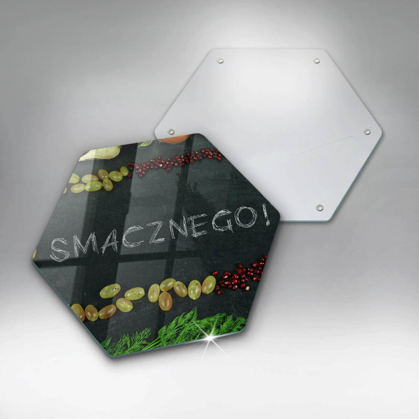 Kuchynská doska veľká zo skla Nápis Dobrú chuť!