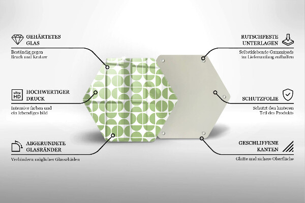 Kuchynská doska veľká zo skla Vzor boho tvarov